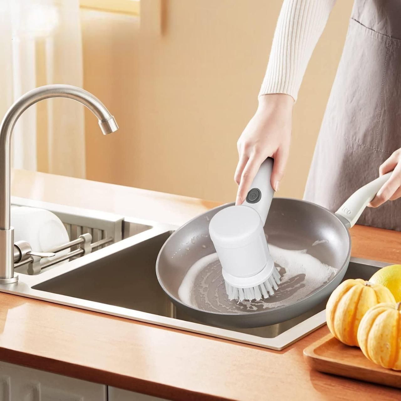 5 in 1 Handheld Cleaning Brush Scrubber with Charging Cord